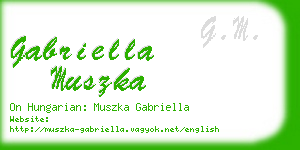 gabriella muszka business card